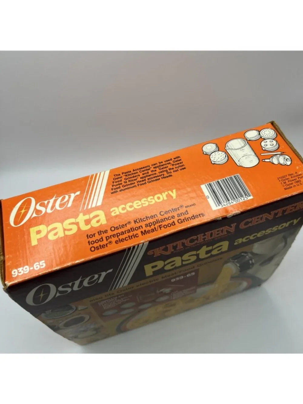 Oster Kitchen Center Pasta Accessory Meat Food Grinder Attachment 939-65